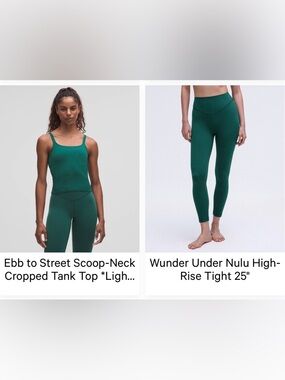 lululemon athletica High-Rise Nulu Leggings in Forest Green